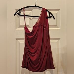 One ShoulderDraped Top/Jersey Knit